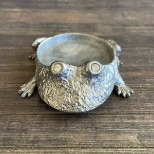 Rare Silver Ultra Craft Frog Tealight Holder